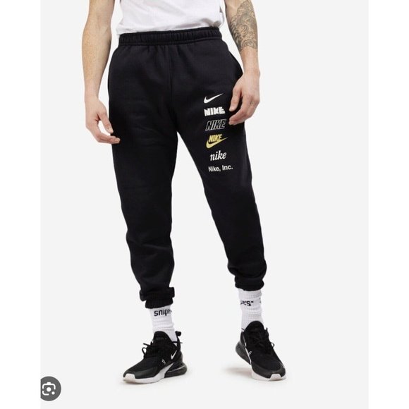 Nike NSW Sportswear Club Plus Logo Pants Joggers Black Mens Size 2XL DX0795-010 - Picture 7 of 8